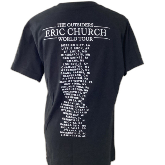Eric Church T-Shirt Men’s Size M Black 2014 The Outsiders World Tour Concert - Picture 2 of 10